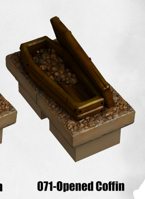 Haunted Graveyard Opened Coffin Religious HG-071 by Dungeon Blocks