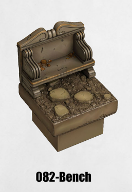 Haunted Graveyard Bench HG-082 by Dungeon Blocks
