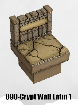 Haunted Graveyard Crypt Wall Latin 1 HG-090 by Dungeon Blocks