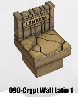 Haunted Graveyard Crypt Wall Latin 1 Religious HG-090 by Dungeon Blocks
