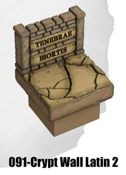 Haunted Graveyard Crypt Wall Latin 2 Religious HG-091 by Dungeon Blocks
