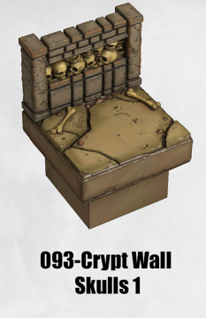 Haunted Graveyard Crypt Wall Skulls 1 HG-093 by Dungeon Blocks