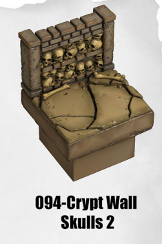 Haunted Graveyard Crypt Wall Skulls 2 HG-094 by Dungeon Blocks