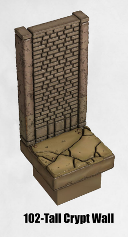 Haunted Graveyard Tall Crypt Wall HG-102 by Dungeon Blocks