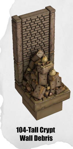 Haunted Graveyard Tall Crypt Wall Debris HG-104 by Dungeon Blocks