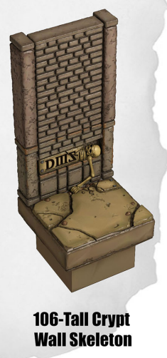 Haunted Graveyard Tall Crypt Wall Skeleton Religious HG-106 by Dungeon Blocks