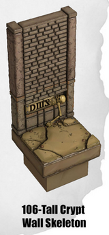 Haunted Graveyard Tall Crypt Wall Skeleton Religious HG-106 by Dungeon Blocks