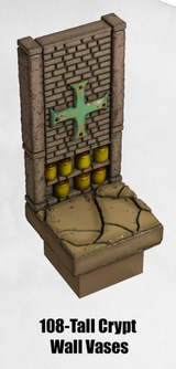 Haunted Graveyard Tall Crypt Wall Vases HG-108 by Dungeon Blocks