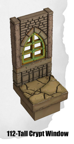 Haunted Graveyard Tall Crypt Window HG-112 by Dungeon Blocks