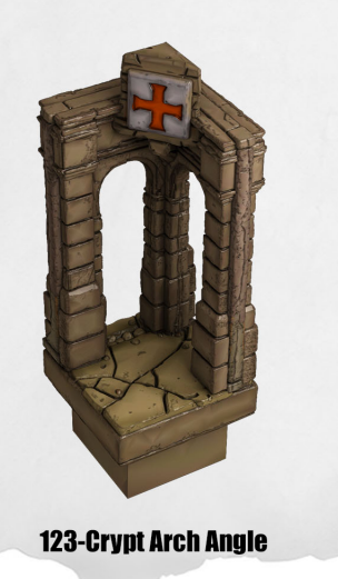 Haunted Graveyard Crypt Arch Angle HG-123 by Dungeon Blocks