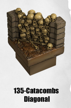 Haunted Graveyard Catacombs Diagonal HG-135 by Dungeon Blocks