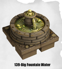 Haunted Graveyard Big Fountain Water HG-139 by Dungeon Blocks