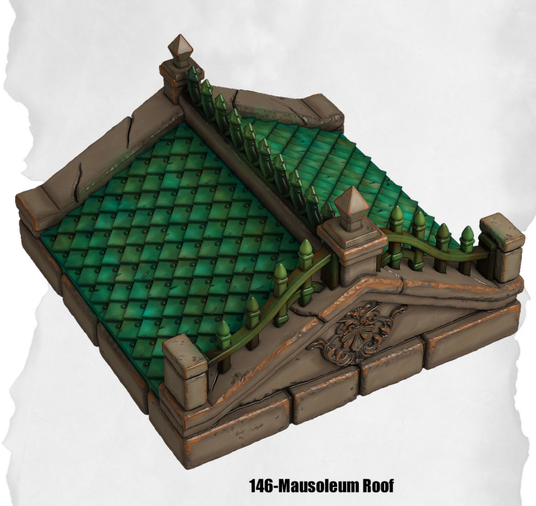 Haunted Graveyard Masoleum Roof HG-146 by Dungeon Blocks