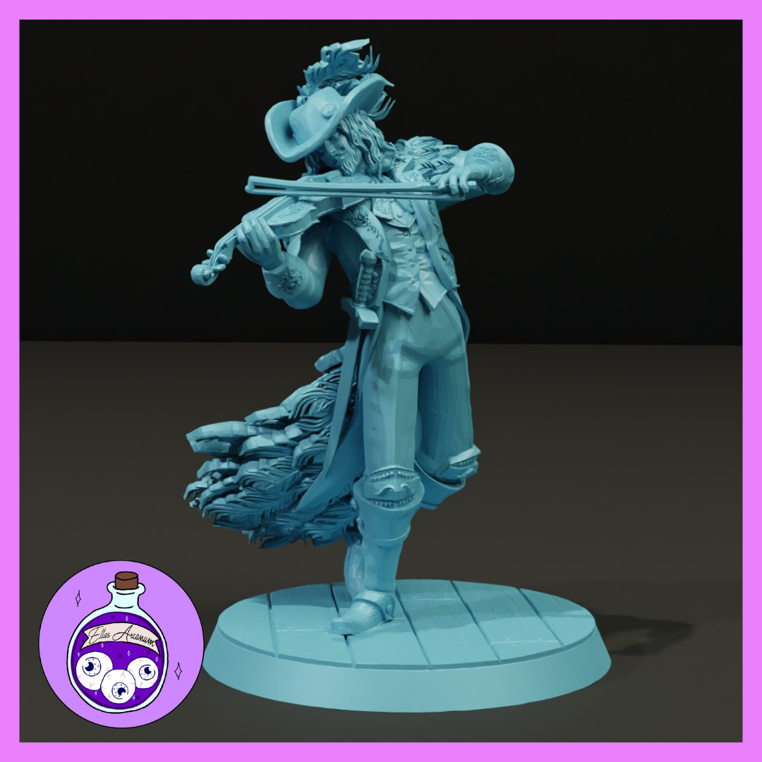 Peacock Violinist Bard by Ella's Arcanum Minis