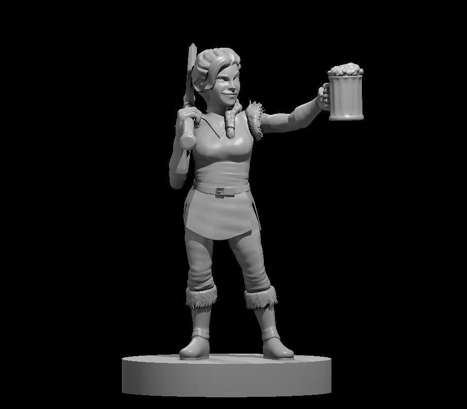 Halfling Female Barbarian w/Beer by MZ4250