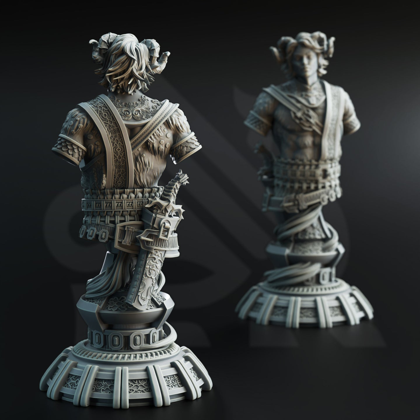 Tiefling Rogue (Heron) Bust  by DM Stash