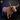 Digital render of a Highland cow miniature sculpt, unpainted, showing a heavily textured shaggy coat with flowing fur strands, broad muscular body, cloven hooves, and two sweeping asymmetric horns. The beast faces three-quarters left with a calm, watchful expression. No base. Dark studio background.