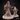Front and rear views of the Holy Sister Exorcist 32mm resin miniature render — a veiled robed woman wearing a thorn crown, holding an ornate ritual wheel in one hand and a hanging lantern at her belt, with candles and bones on the base