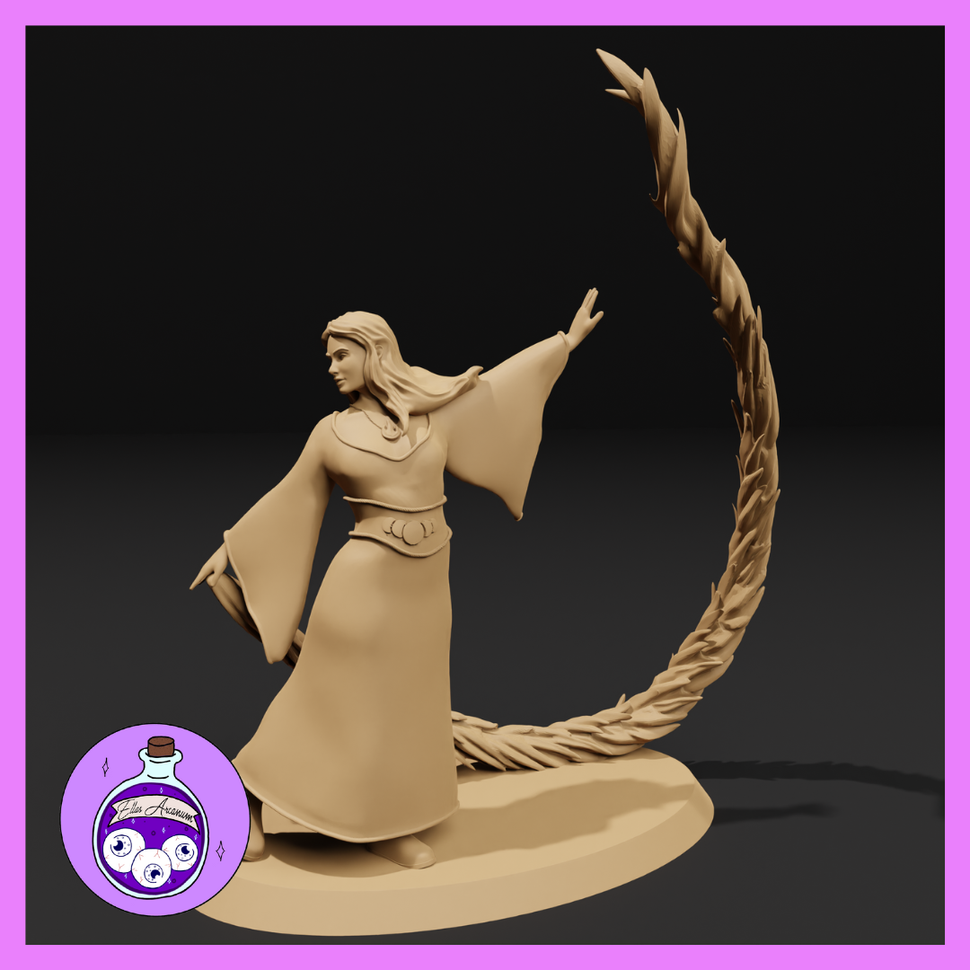 Elemental Wizard Robe Human Female Evocation Wizard | D&D Miniature – MitzNSimz