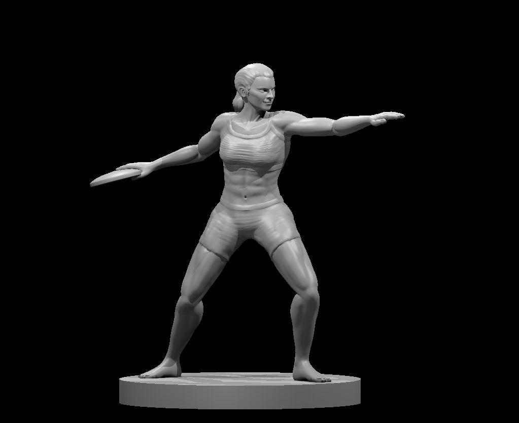 Human Female Fighter Discus Thrower by MZ4250