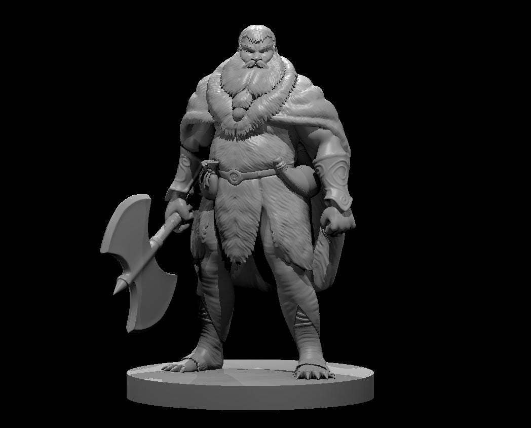 Human Male Barbarian 12 Bear Totem  by MZ4250