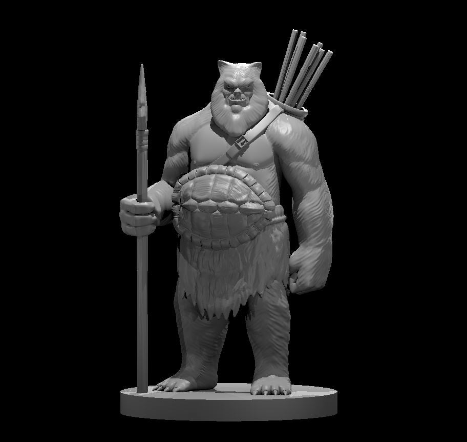Human Male Barbarian 14 Bear Totem  by MZ4250