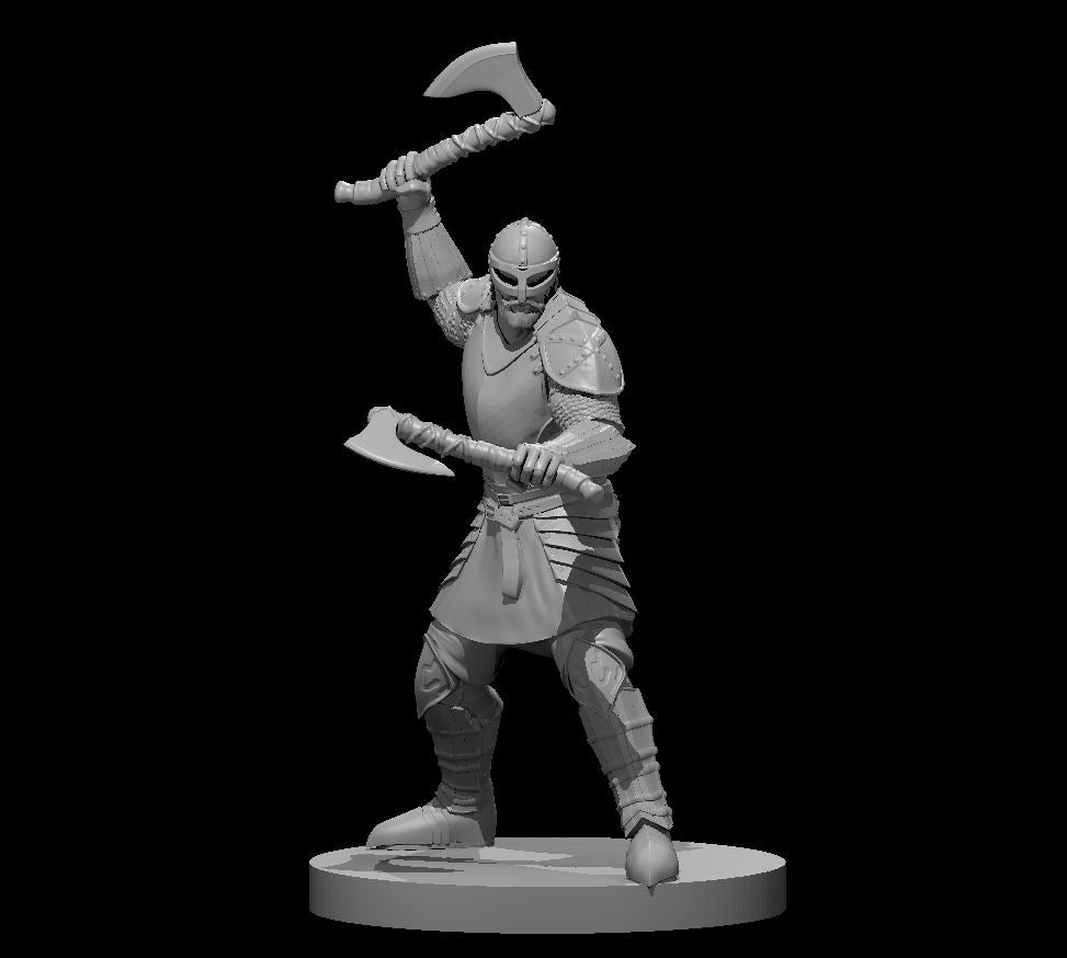 Human Male Fighter 4 w/Two Axes  by MZ4250