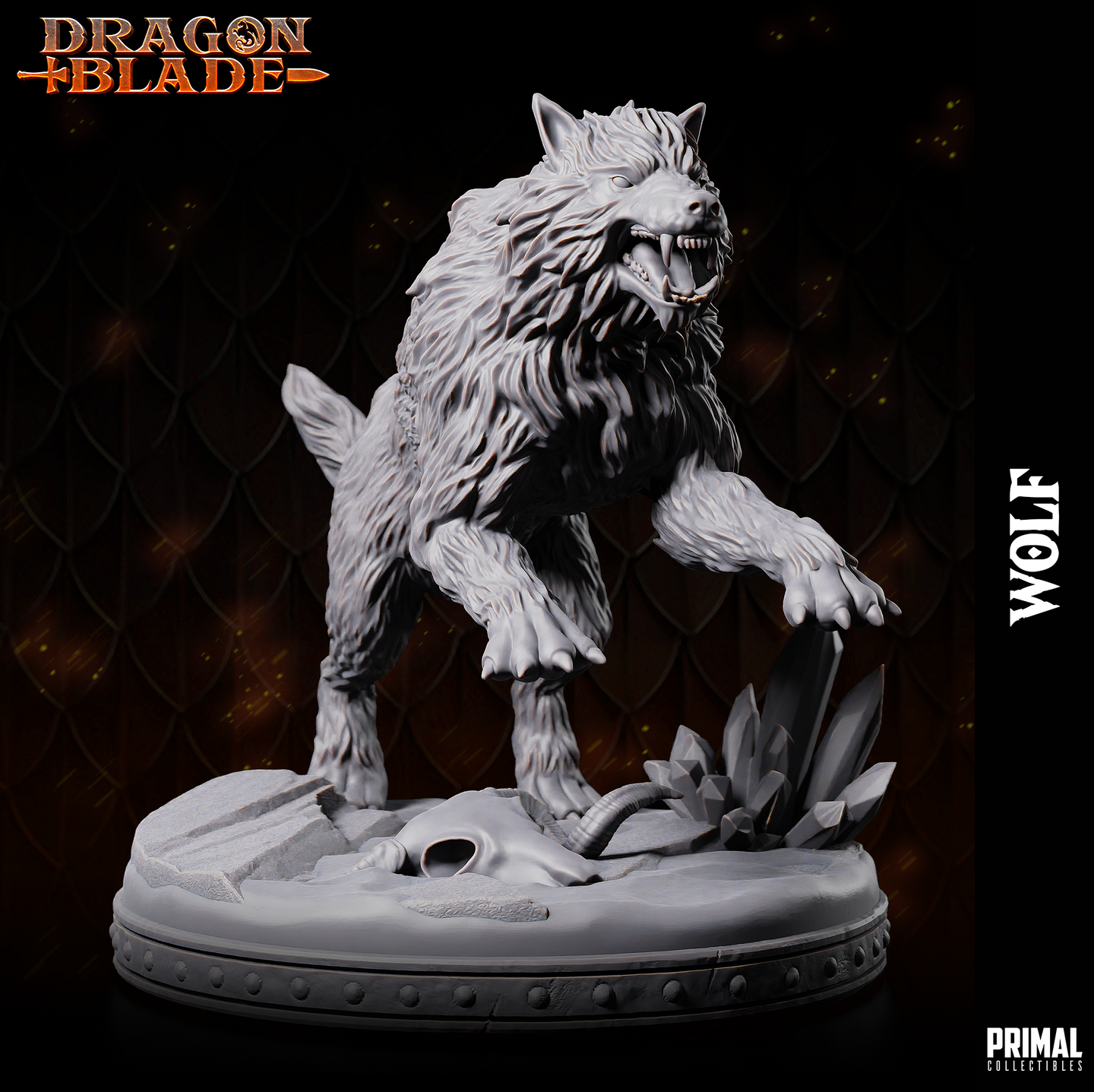 Dire Wolf 01 (Snowdasher) by Primal Collectibles