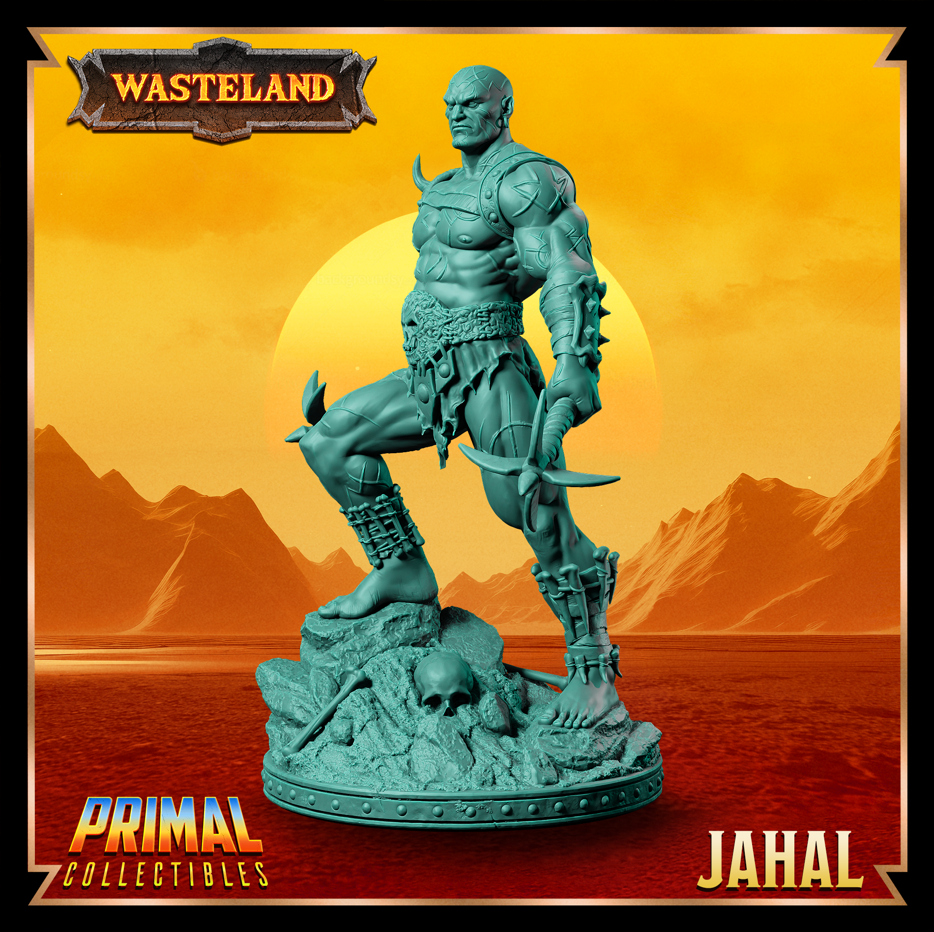 Male Barbarian Warrior (Mul Jahal) by Primal Collectibles