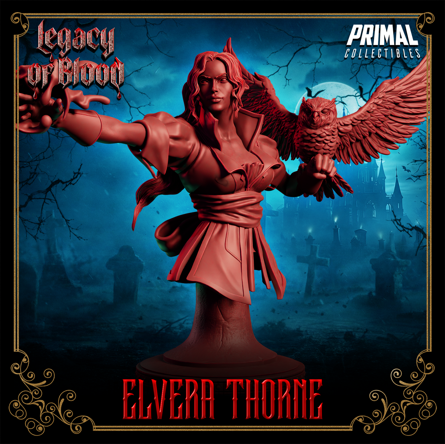 Wizard Vampire Hunter (Elvera Thorne) Bust  by Primal Collectibles