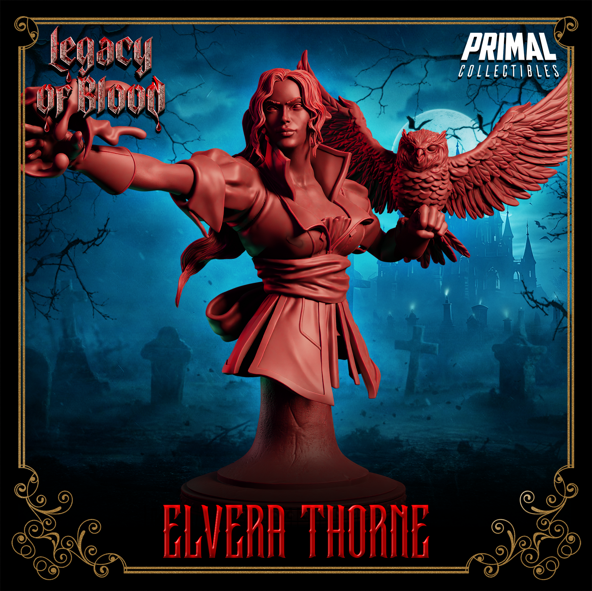 Wizard Vampire Hunter (Elvera Thorne) Bust  by Primal Collectibles
