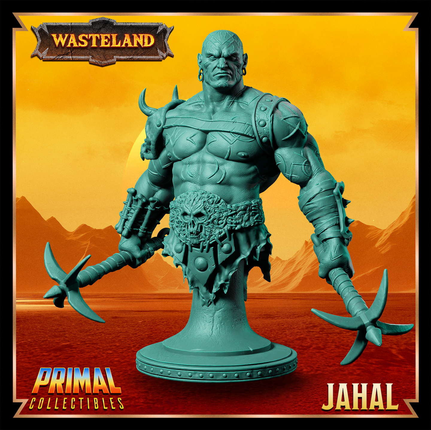 Male Barbarian Warrior (Mul Jahal) Bust  by Primal Collectibles