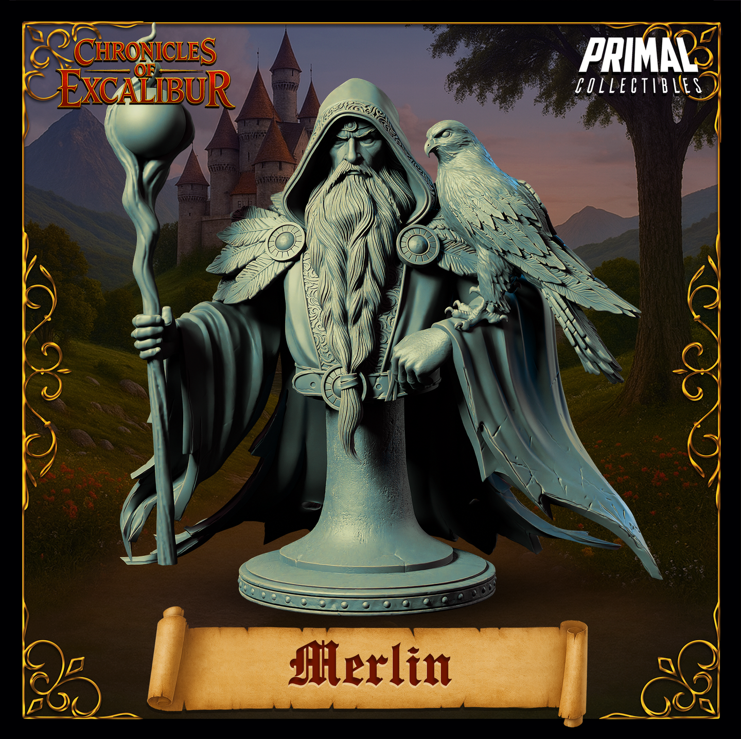 Wizard (Merlin) Bust  by Primal Collectibles