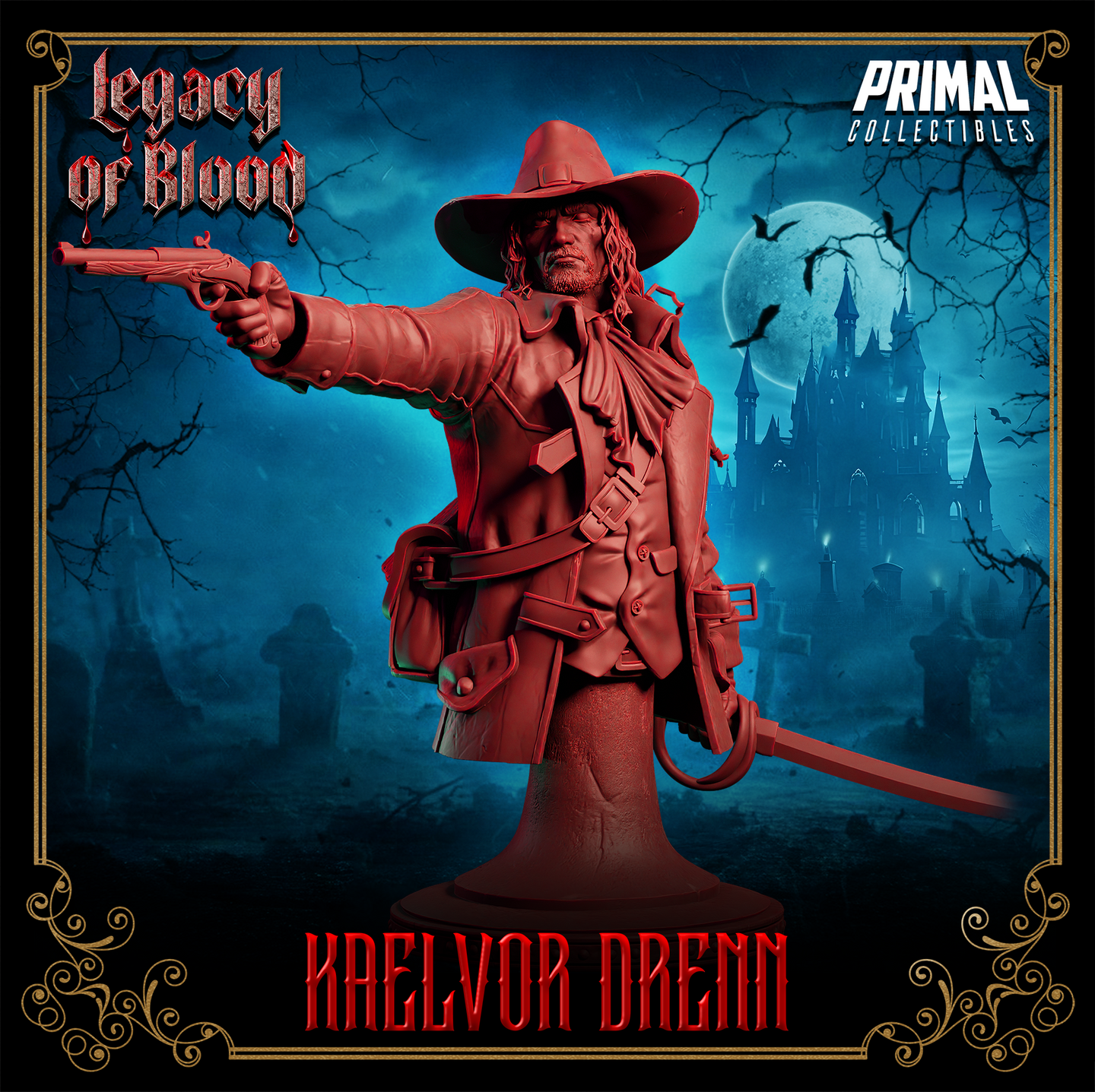Vampire Hunter (Kaelvor Drenn) Bust  by Primal Collectibles
