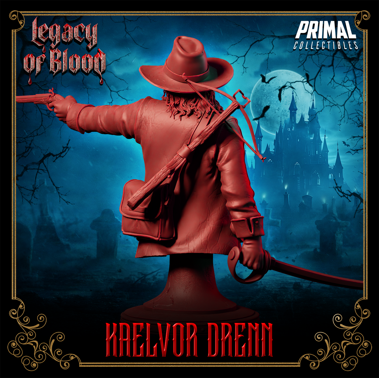 Vampire Hunter (Kaelvor Drenn) Bust  by Primal Collectibles