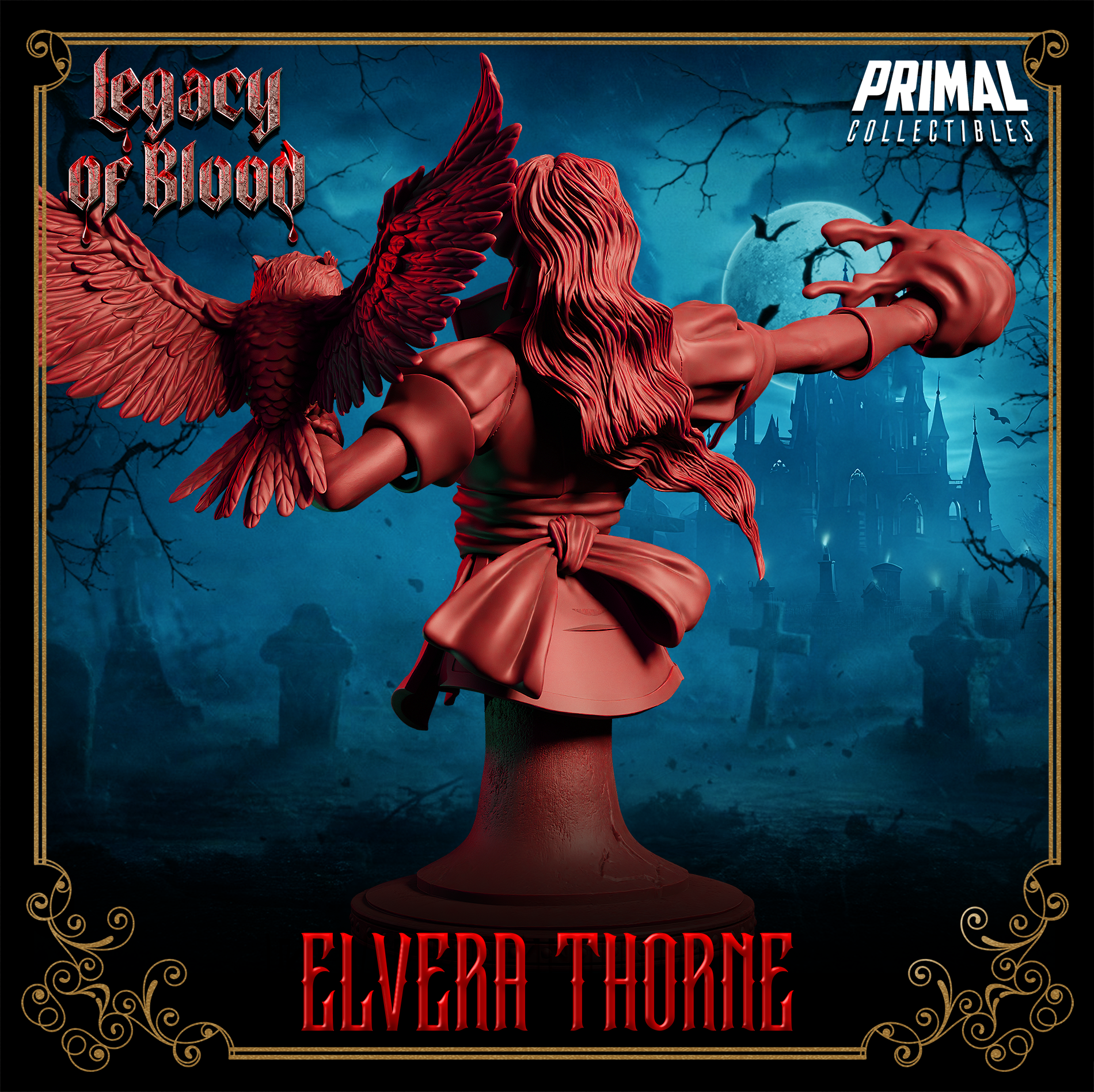 Wizard Vampire Hunter (Elvera Thorne) Bust  by Primal Collectibles