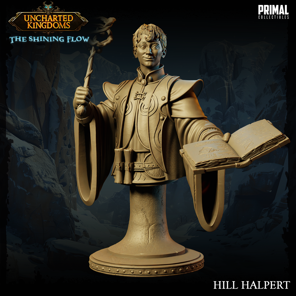 Wizard Pauldron Wizard (Hill Halpert) Bust | D&D Mini for Wizard Characters – MitzNSimz
