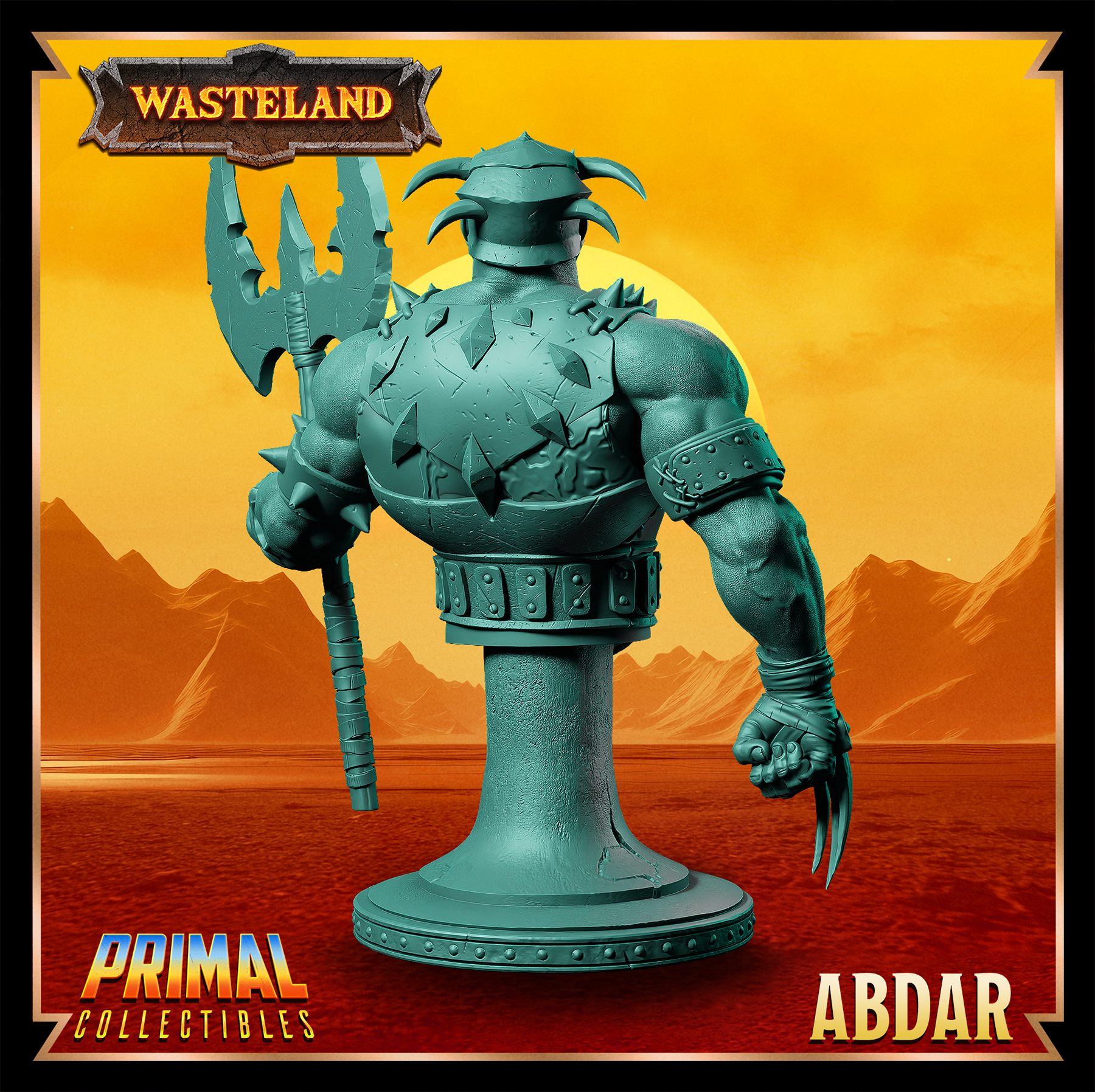 Male Warrior (Abdar) Bust  by Primal Collectibles
