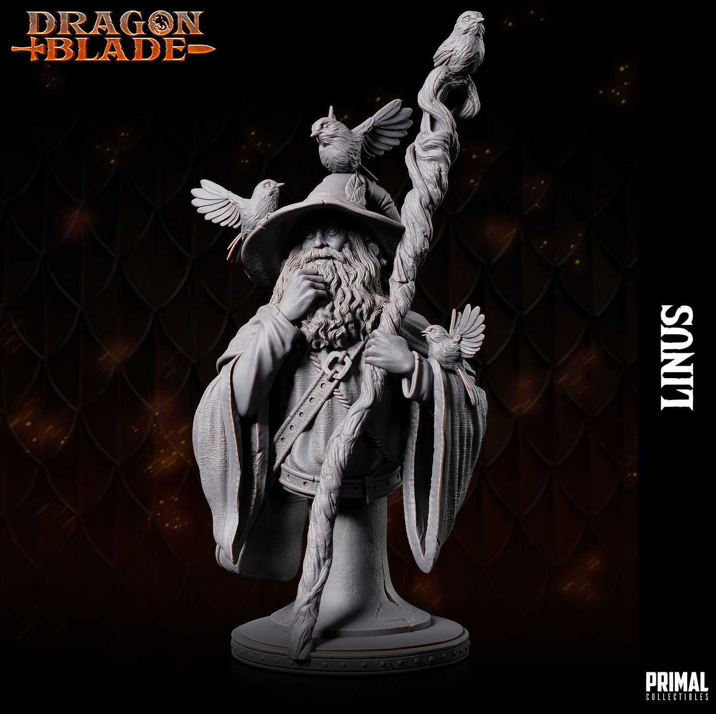 Human Wizard (Linus) Bust by Primal Collectibles