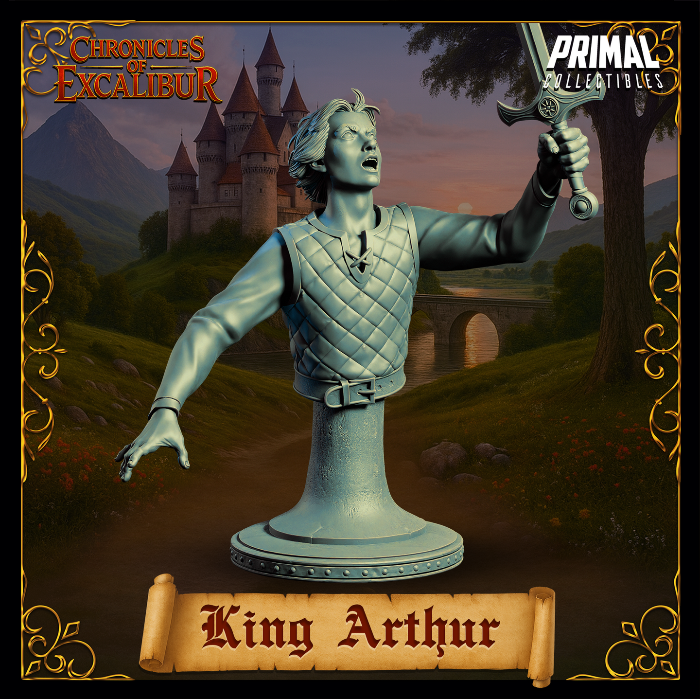 Young King Arthur Bust  by Primal Collectibles