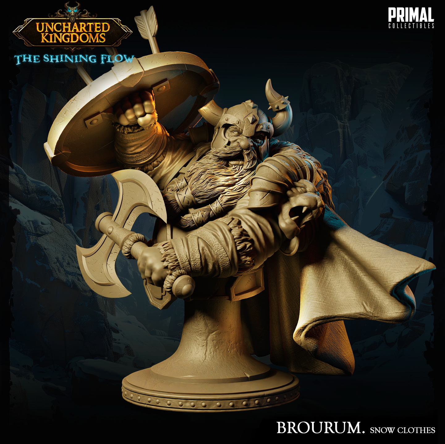Dwarf Arctic Barbarian / Fighter (Brourum) Bust by Primal Collectibles