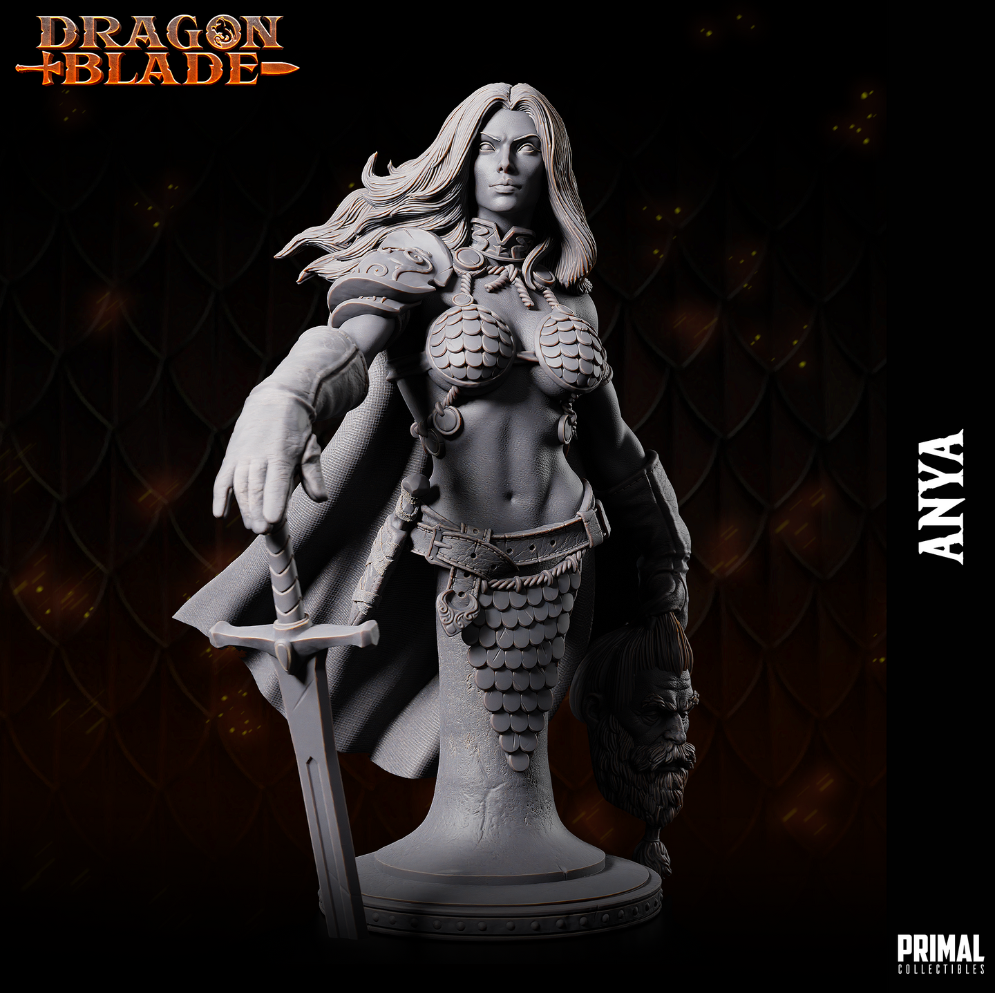 Human Barbarian (Anya) Bust by Primal Collectibles