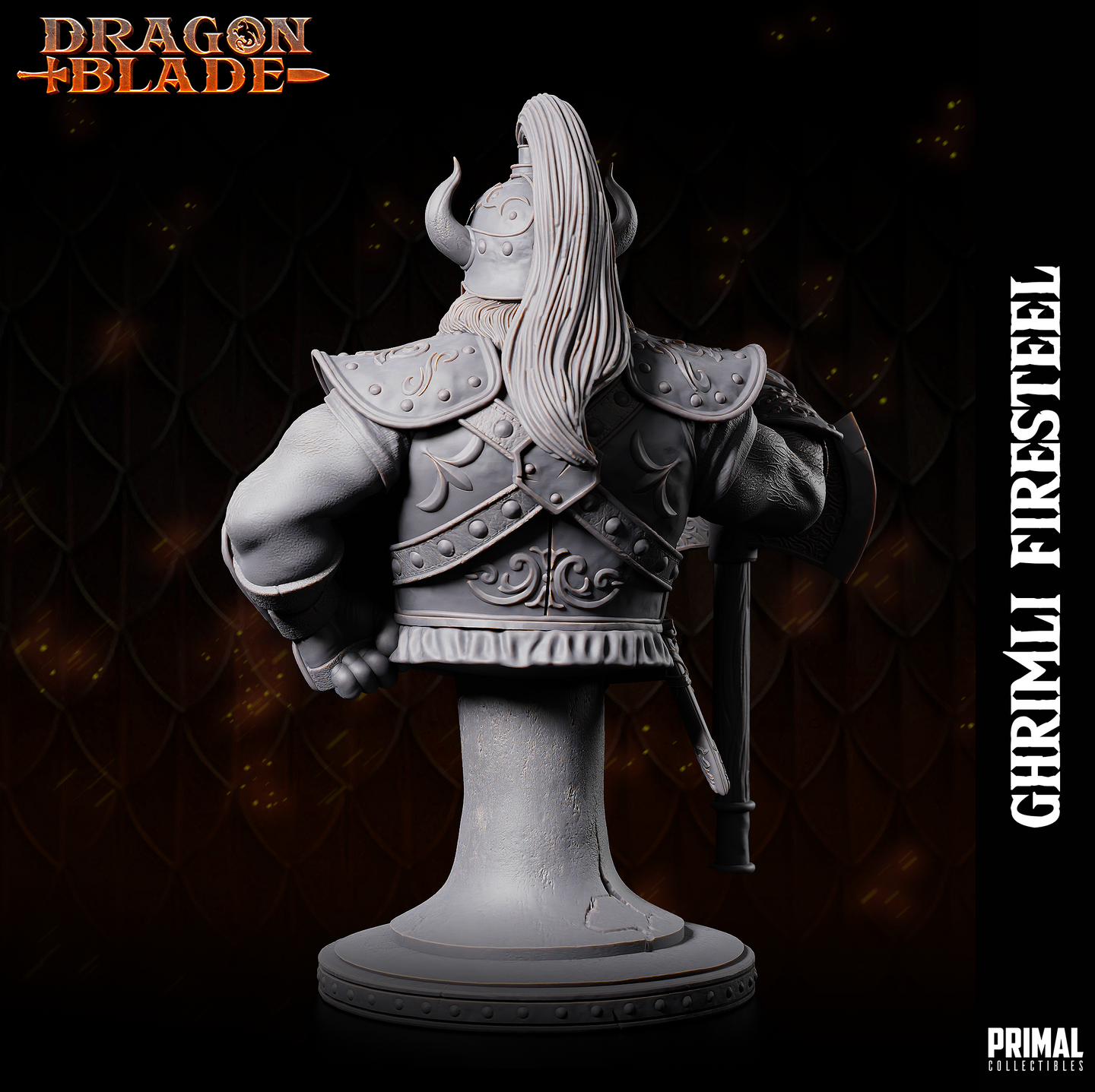 Dwarf Fighter (Ghrimli Firesteel) Bust by Primal Collectibles