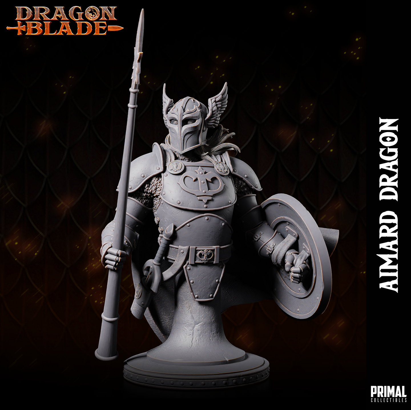 Fighter (Aimard) w/Closed Helm Bust by Primal Collectibles