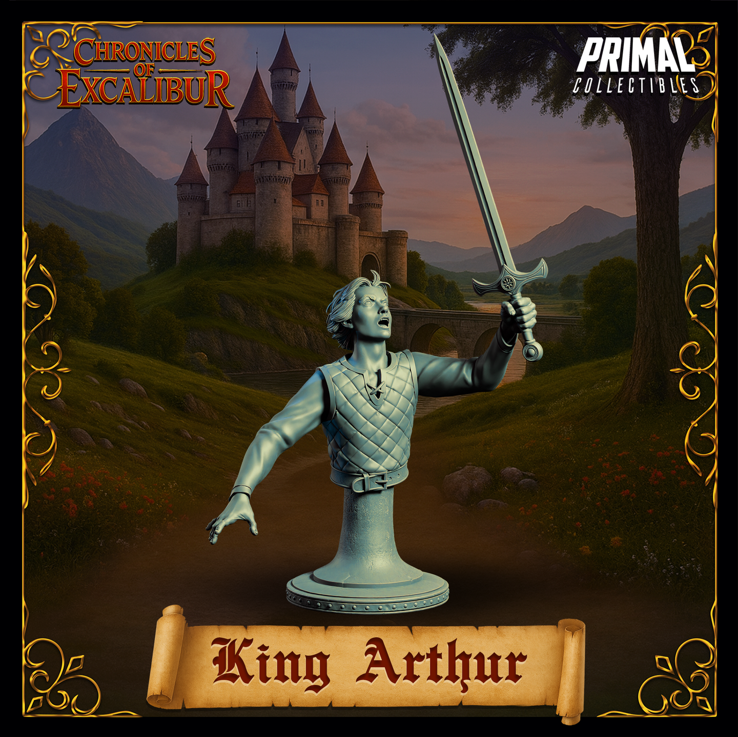Young King Arthur Bust  by Primal Collectibles