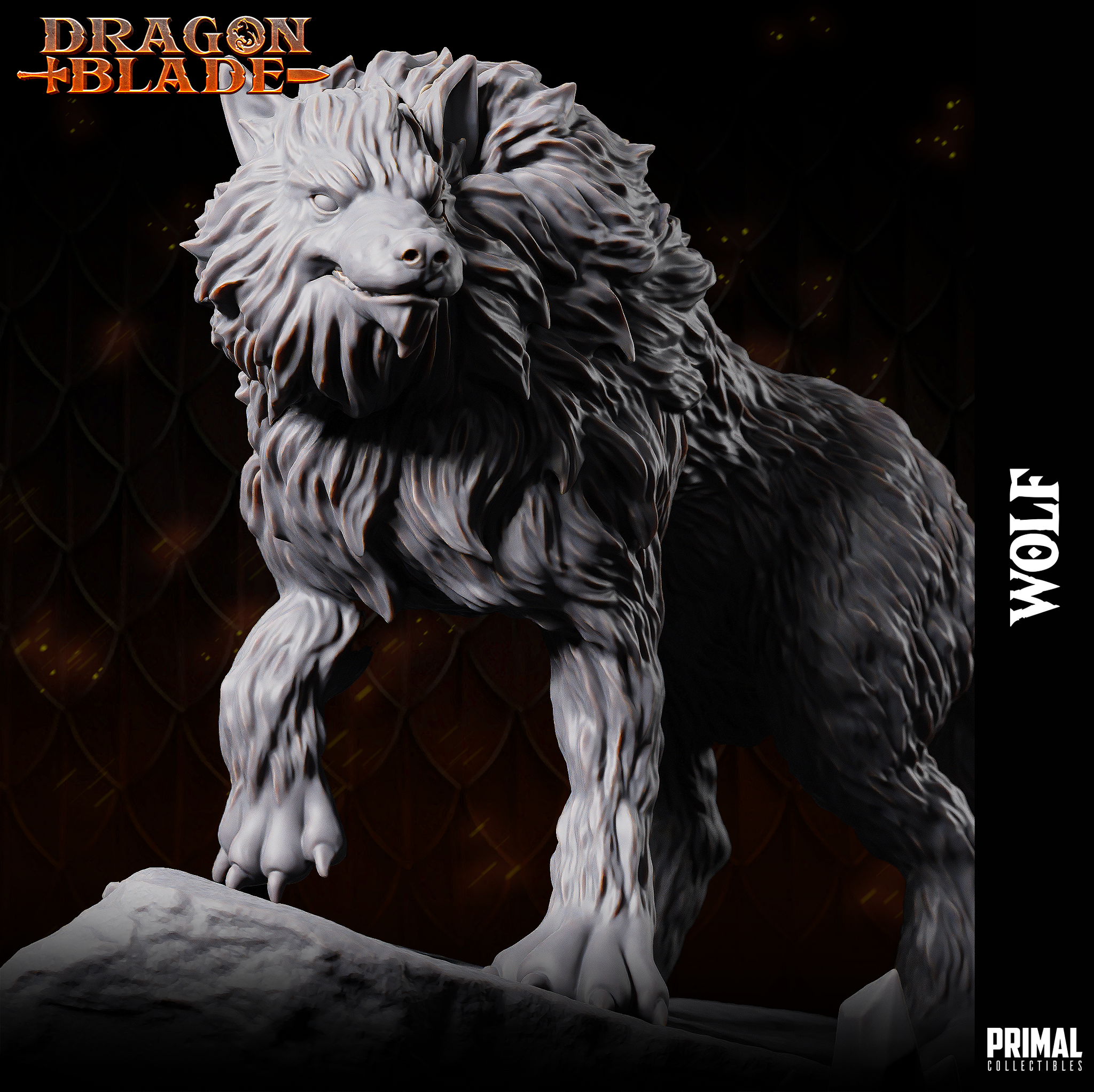 Dire Wolf 02 (Snowdasher) by Primal Collectibles