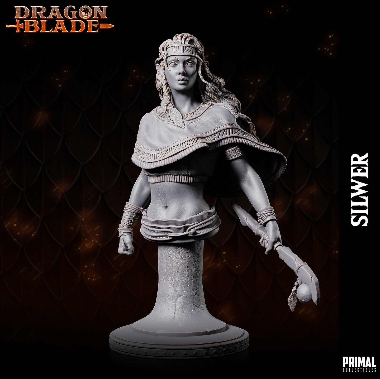 Elf Druid / Ranger (Silwer) w/Poncho Bust by Primal Collectibles