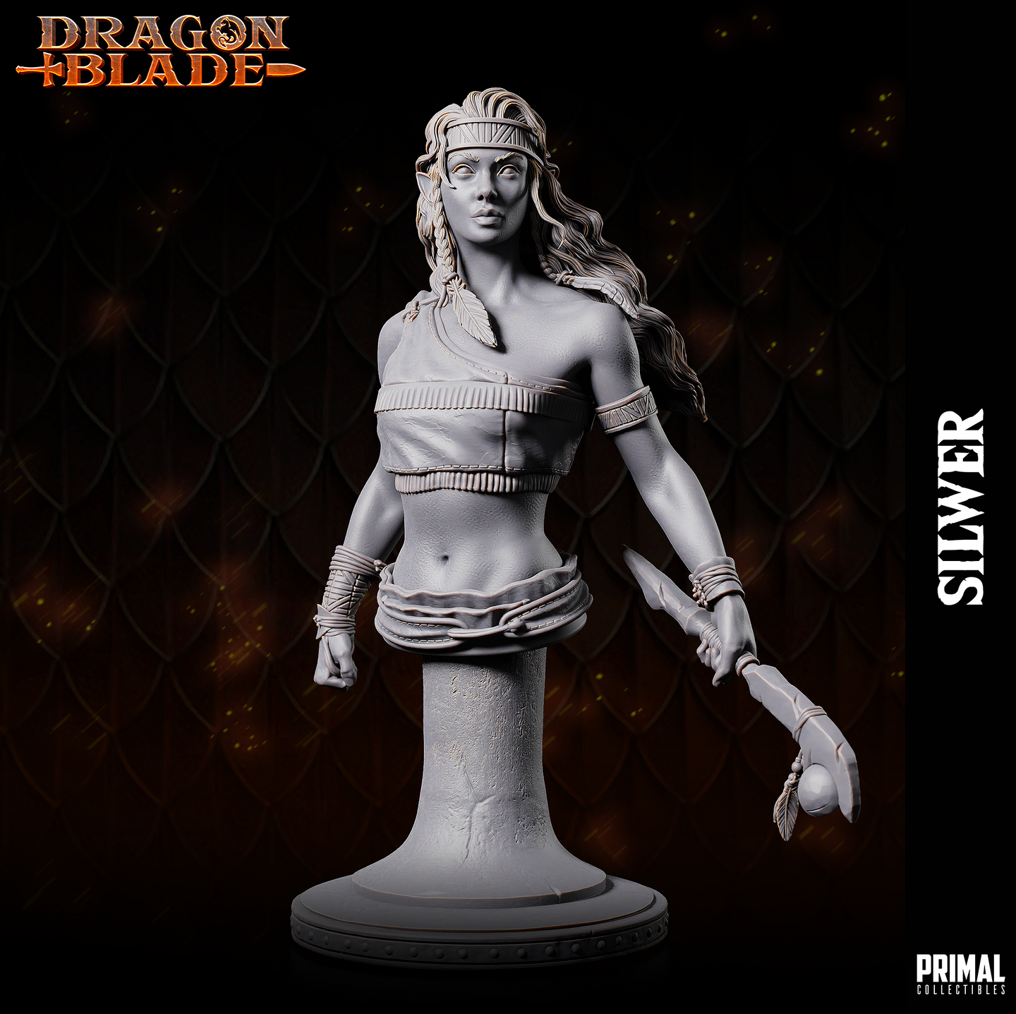 Elf Druid / Ranger (Silwer) w/No Poncho Bust by Primal Collectibles