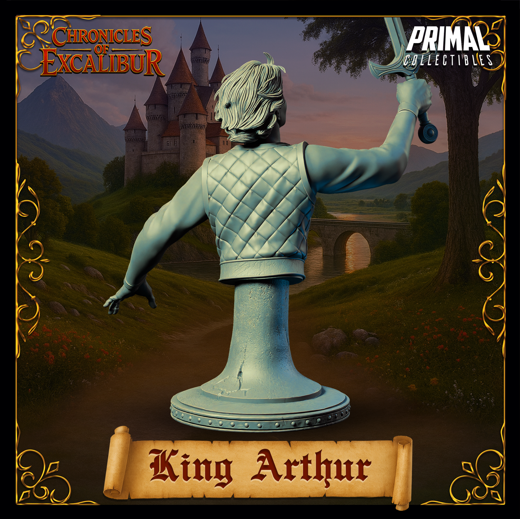 Young King Arthur Bust  by Primal Collectibles