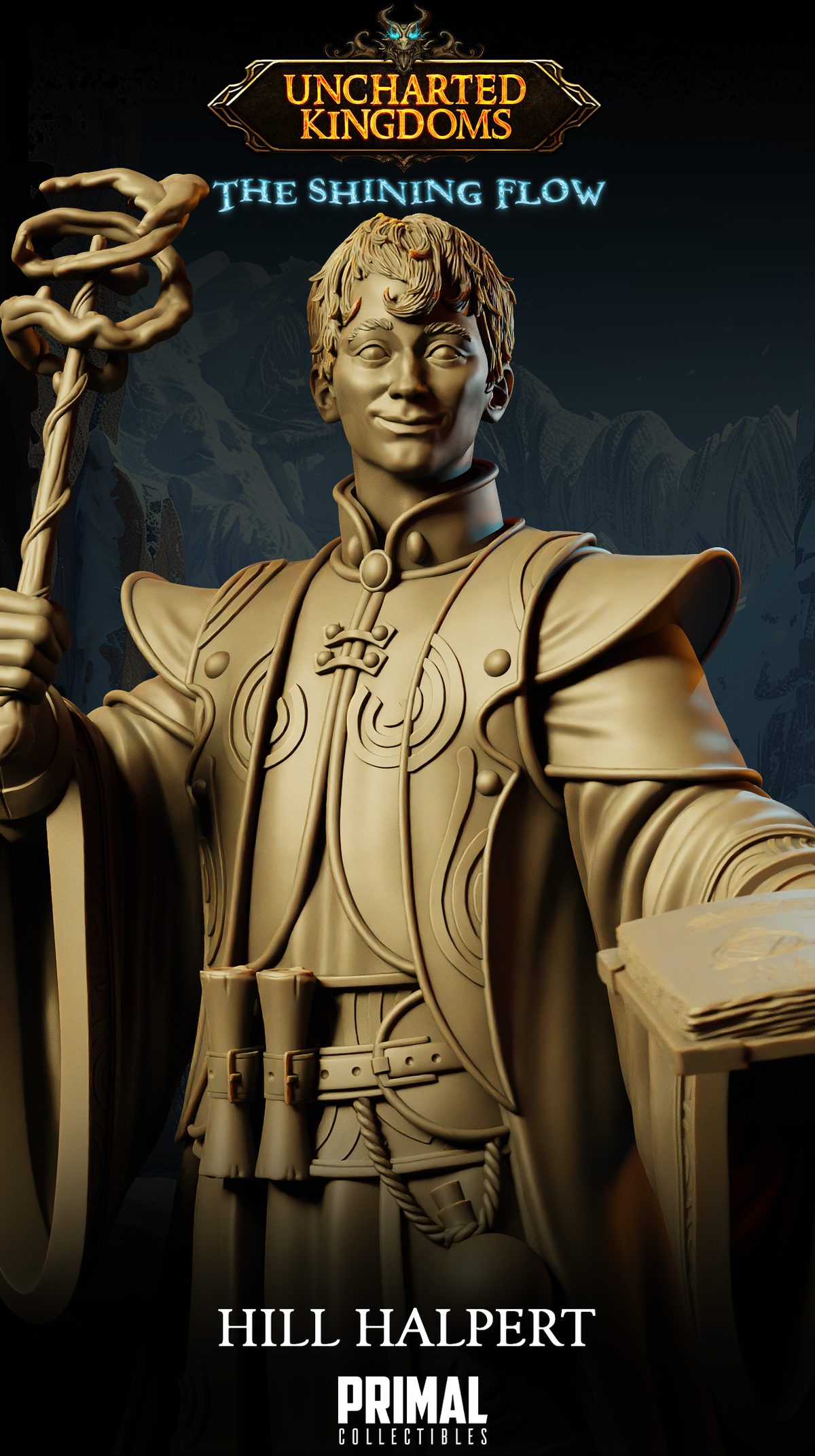Wizard Pauldron Wizard (Hill Halpert) Bust | D&D Mini for Wizard Characters – MitzNSimz